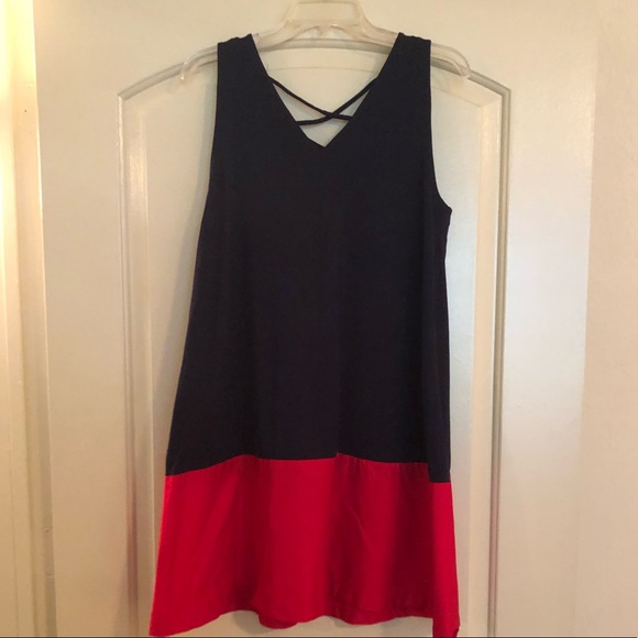 navy and red dresses